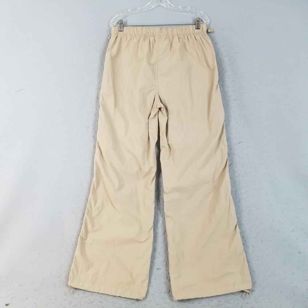 Love Tree Pants Women L Tan Parachute 6853PH Gorpcore Nylon Wide Leg Toggles